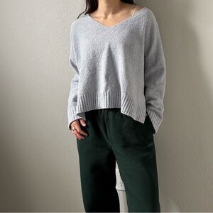 Soft Light Blue V-neck Sweater